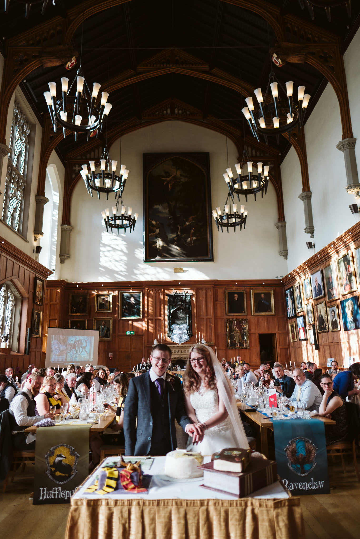 Harry Potter Themed Wedding, Riddel Hall, Great Hall, Hogwarts, Queens University Belfast, Northern Ireland