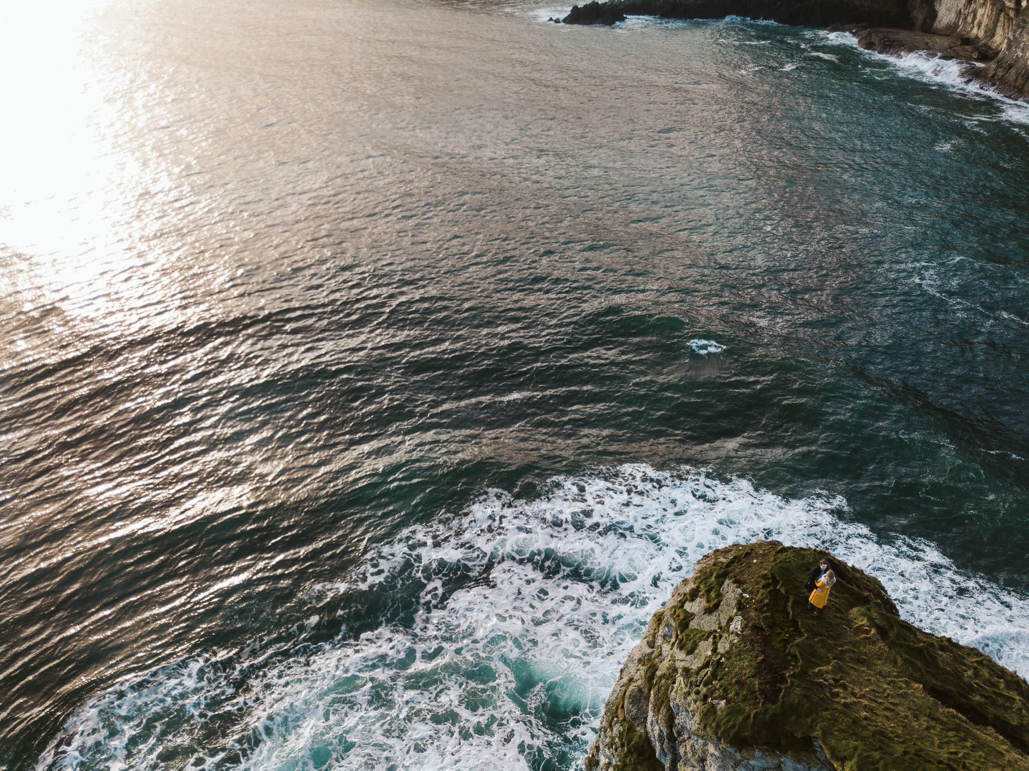 Kinbane Castle, Kinbane Head, Causeway Coast, Engagmenet Portrait Drone Shoot