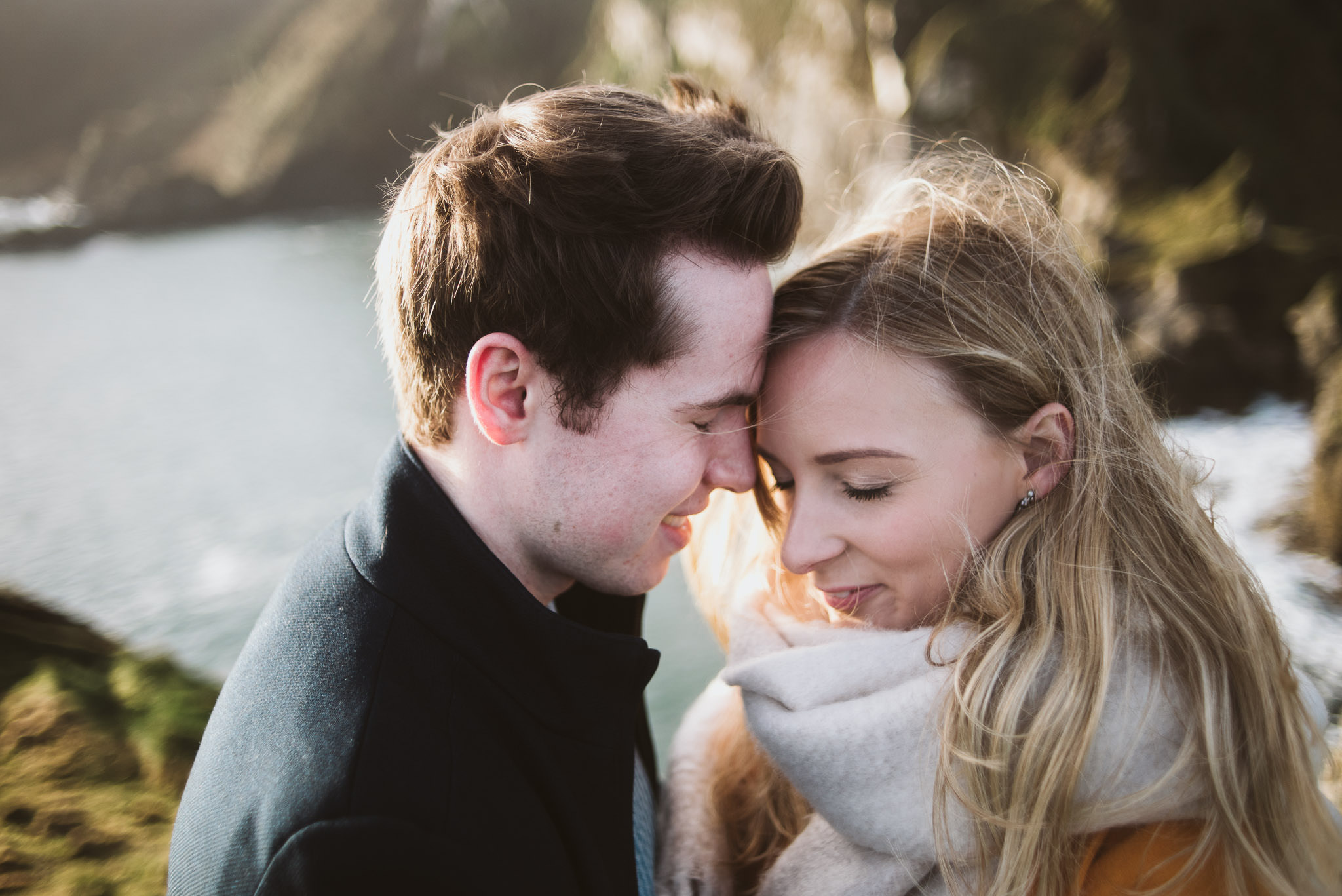 Kinbane Castle, Kinbane Head, Causeway Coast, Engagmenet Portrait Drone Shoot
