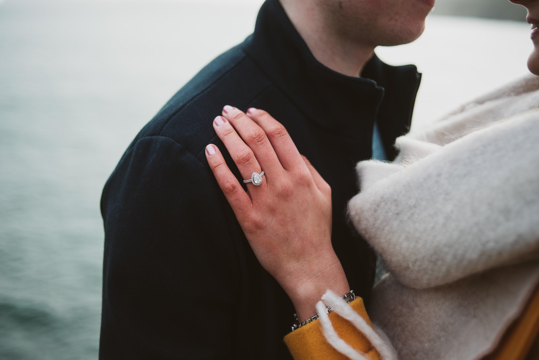 Kinbane Castle, Kinbane Head, Causeway Coast, Engagmenet Portrait Drone Shoot