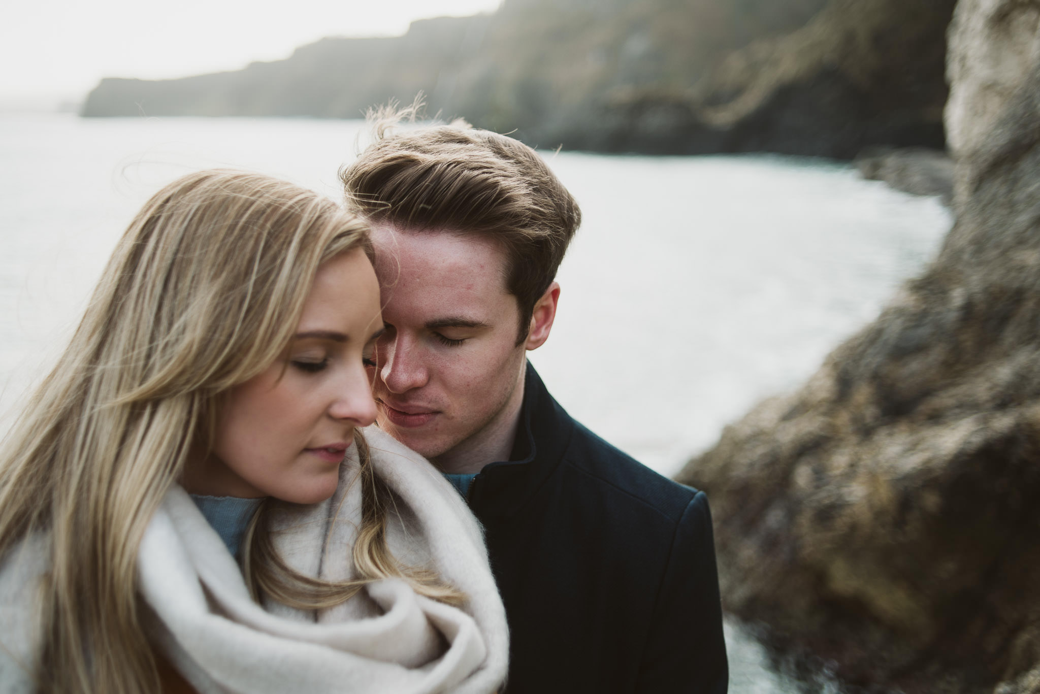 Kinbane Castle, Kinbane Head, Causeway Coast, Engagmenet Portrait Drone Shoot