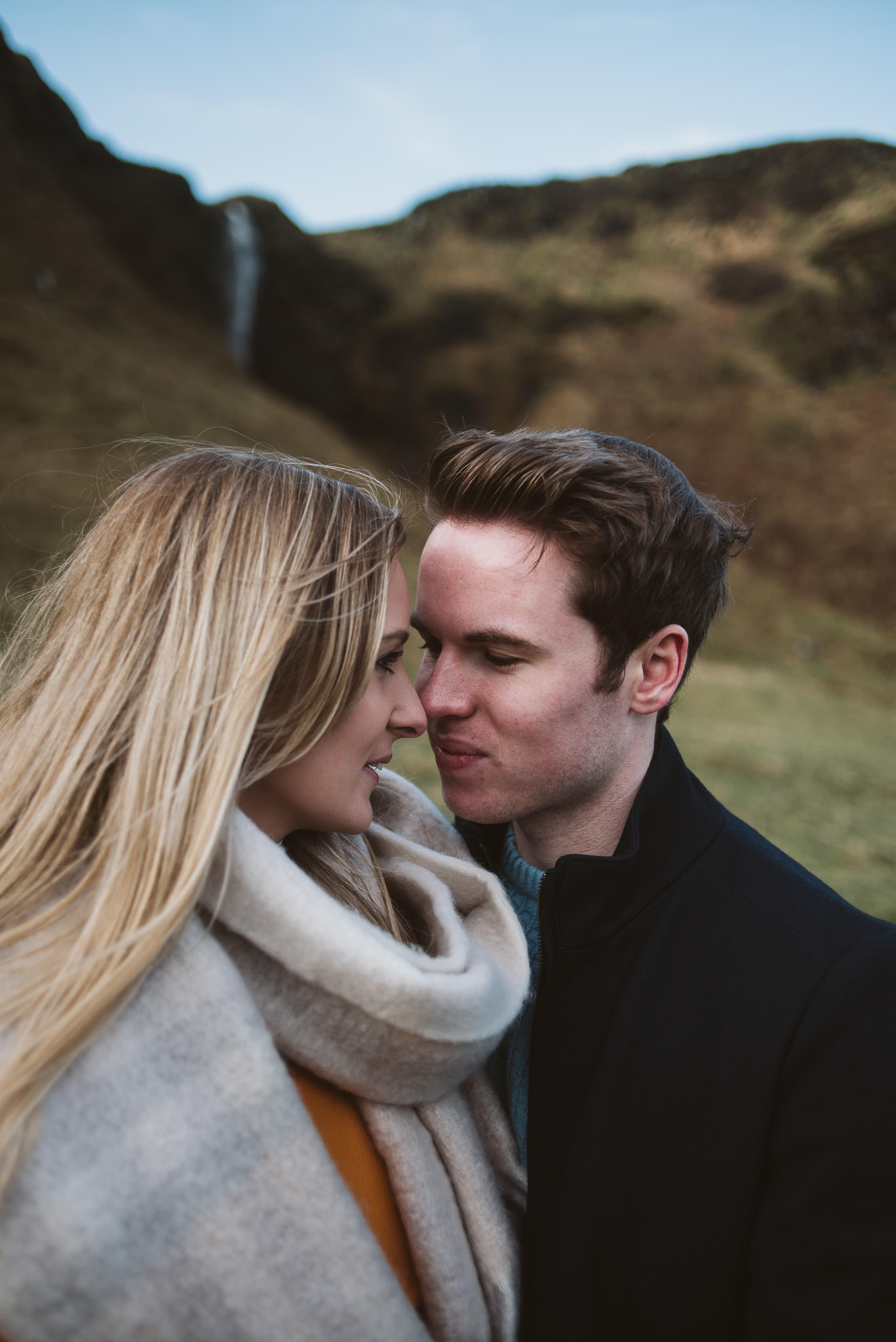 Kinbane Castle, Kinbane Head, Causeway Coast, Engagmenet Portrait Drone Shoot