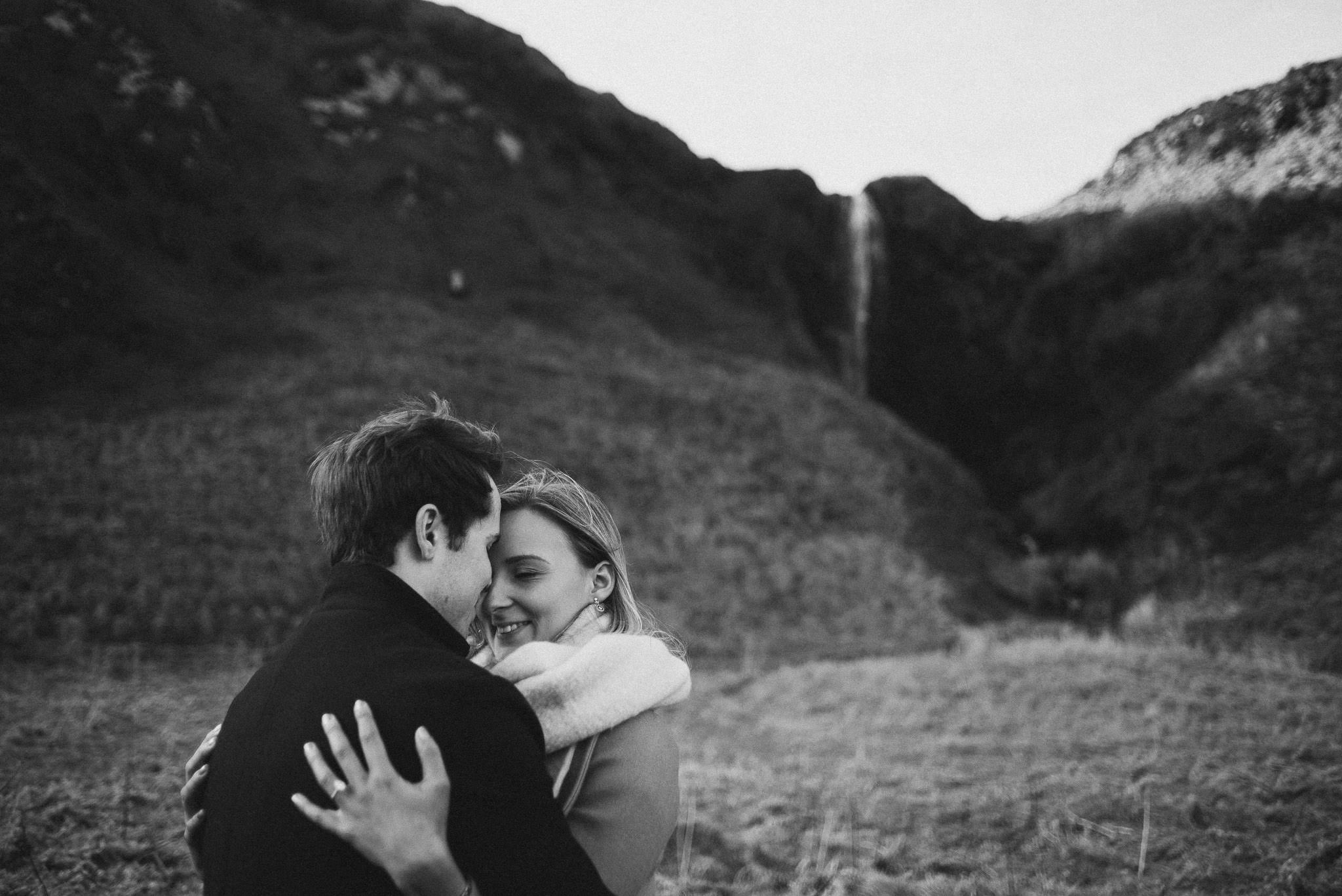 Kinbane Castle, Kinbane Head, Causeway Coast, Engagmenet Portrait Drone Shoot